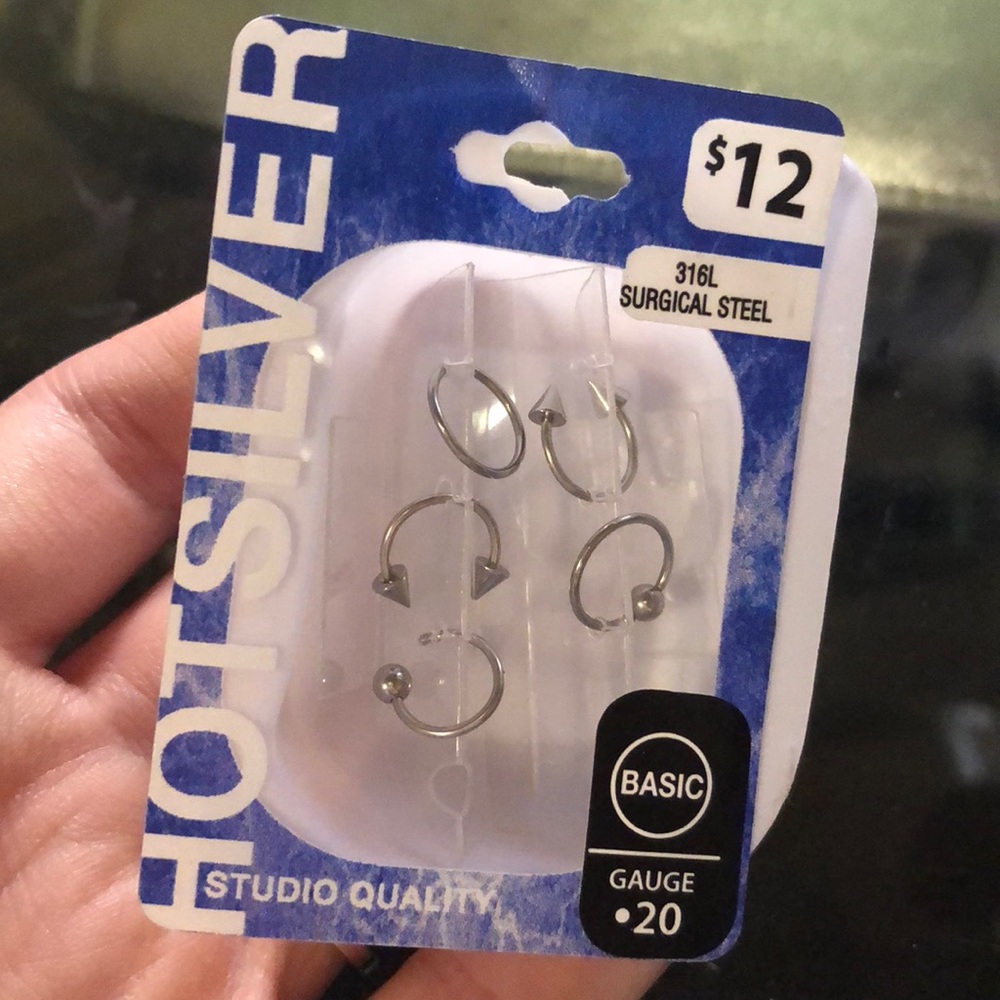 Surgical Steel 20 Gauge Hoop Piercings!